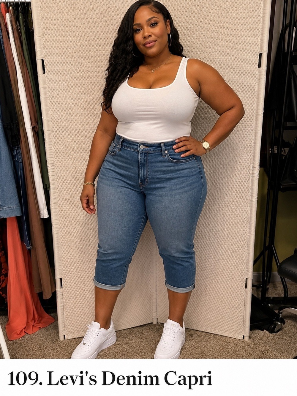109. Levi's Denim Capri 24 W
